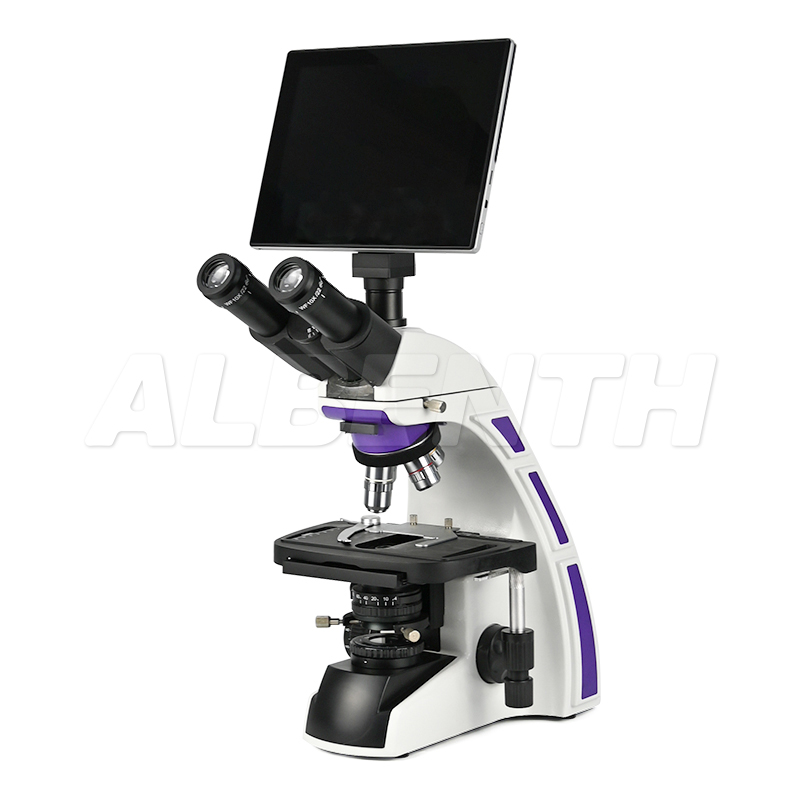 Medical Lab Video - Microscopio compuesto digital trinocular de laboratorio