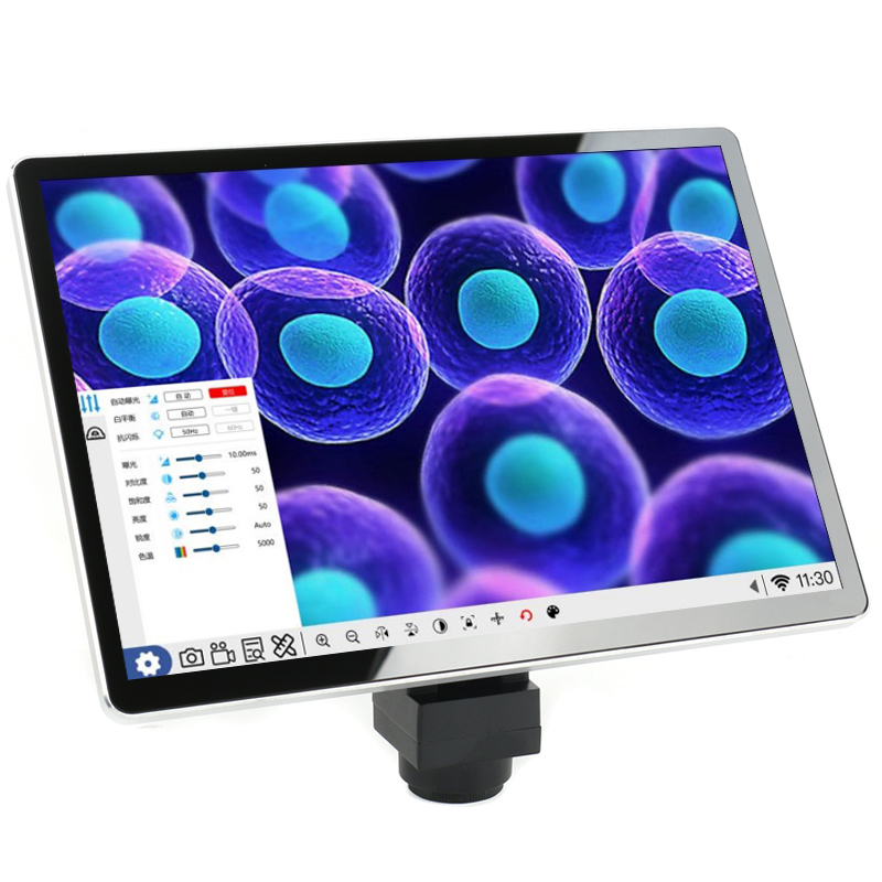 Medical Lab Video - Microscopio con pantalla táctil LCD de